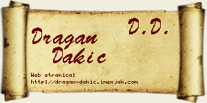 Dragan Dakić vizit kartica